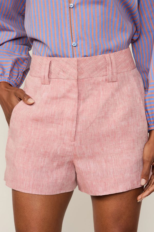 Short De Linho Rose