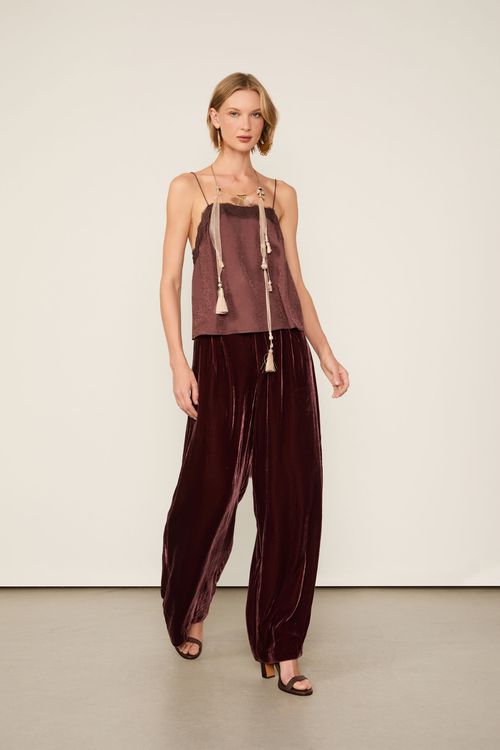 Regata De Jacquard Marrom Dries Decote Reto