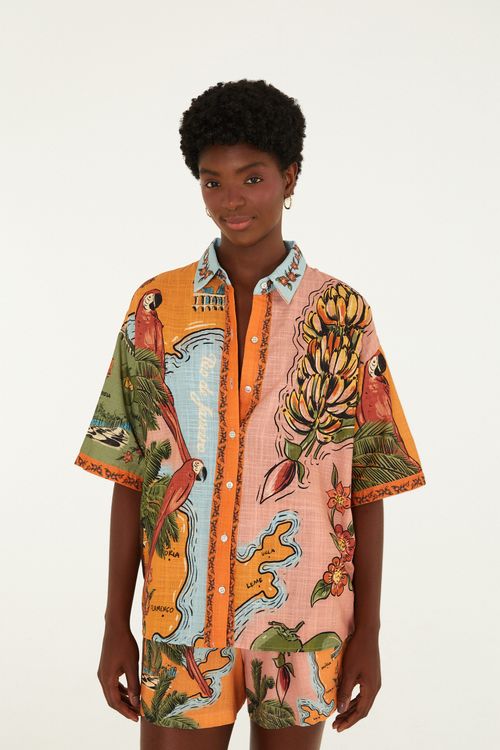 Camisa Estampada Rota Da Praia