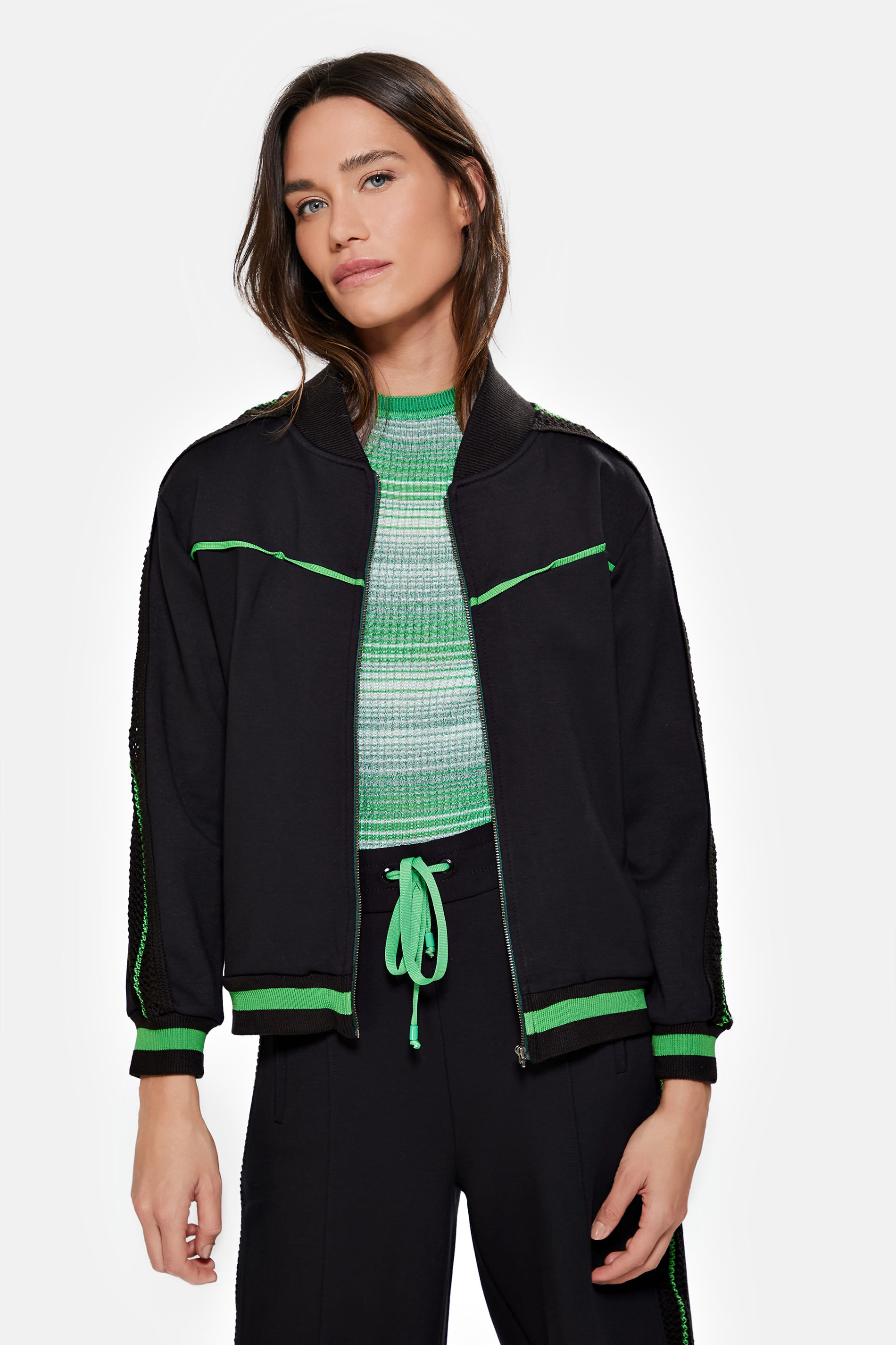 Jaqueta best sale bomber neon