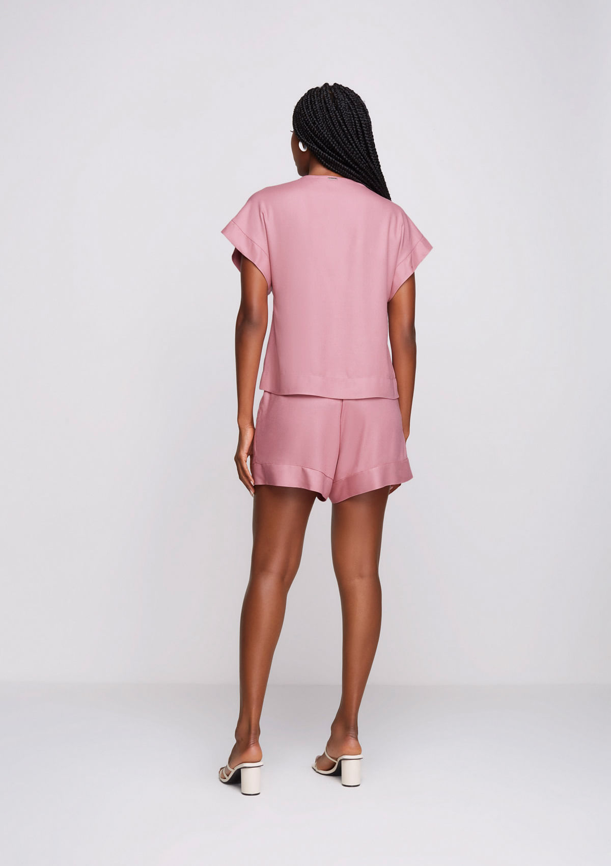 Blusa Ampla Com Manga Morcego - Rosa Nude