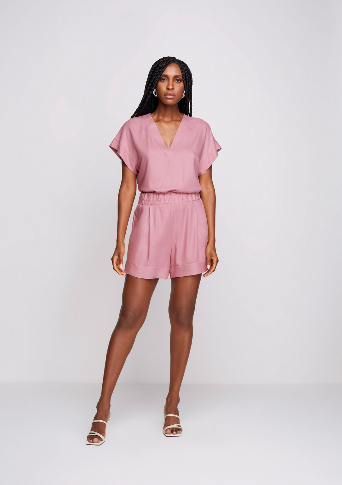 Blusa Ampla Com Manga Morcego - Rosa Nude