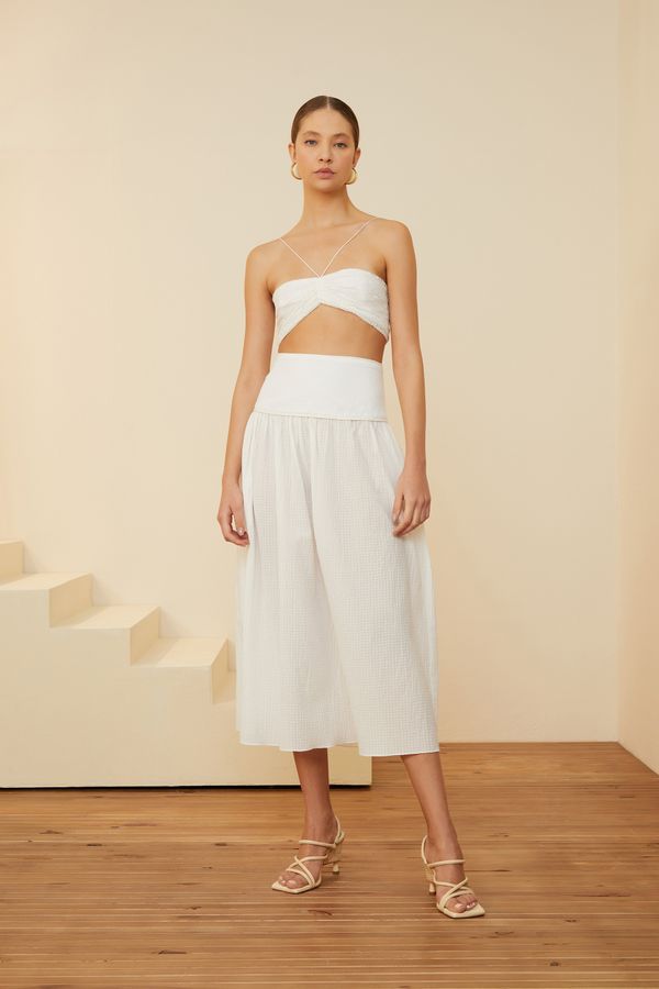 Top De Renda Off White
