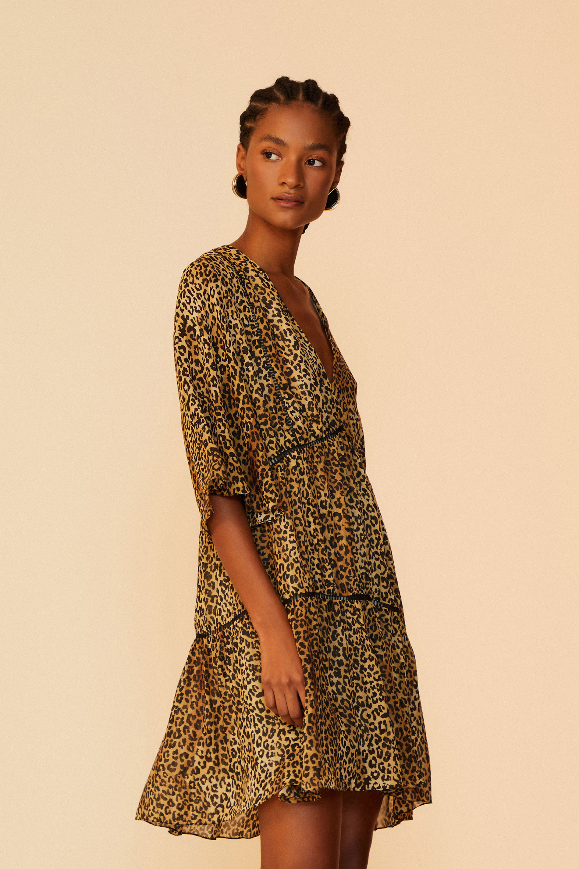 Zara animal store print wrap dress