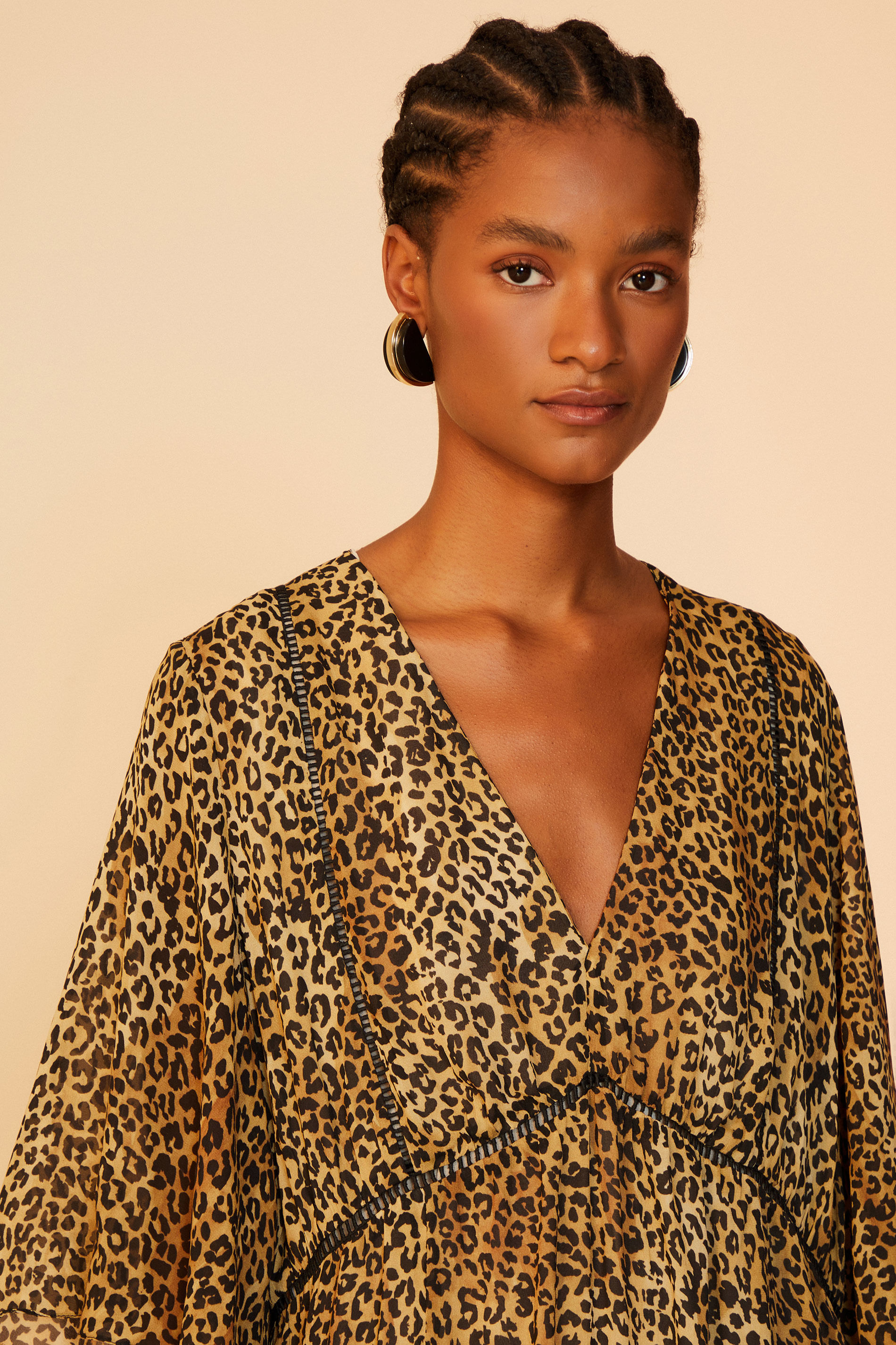 Zara animal best sale print wrap dress