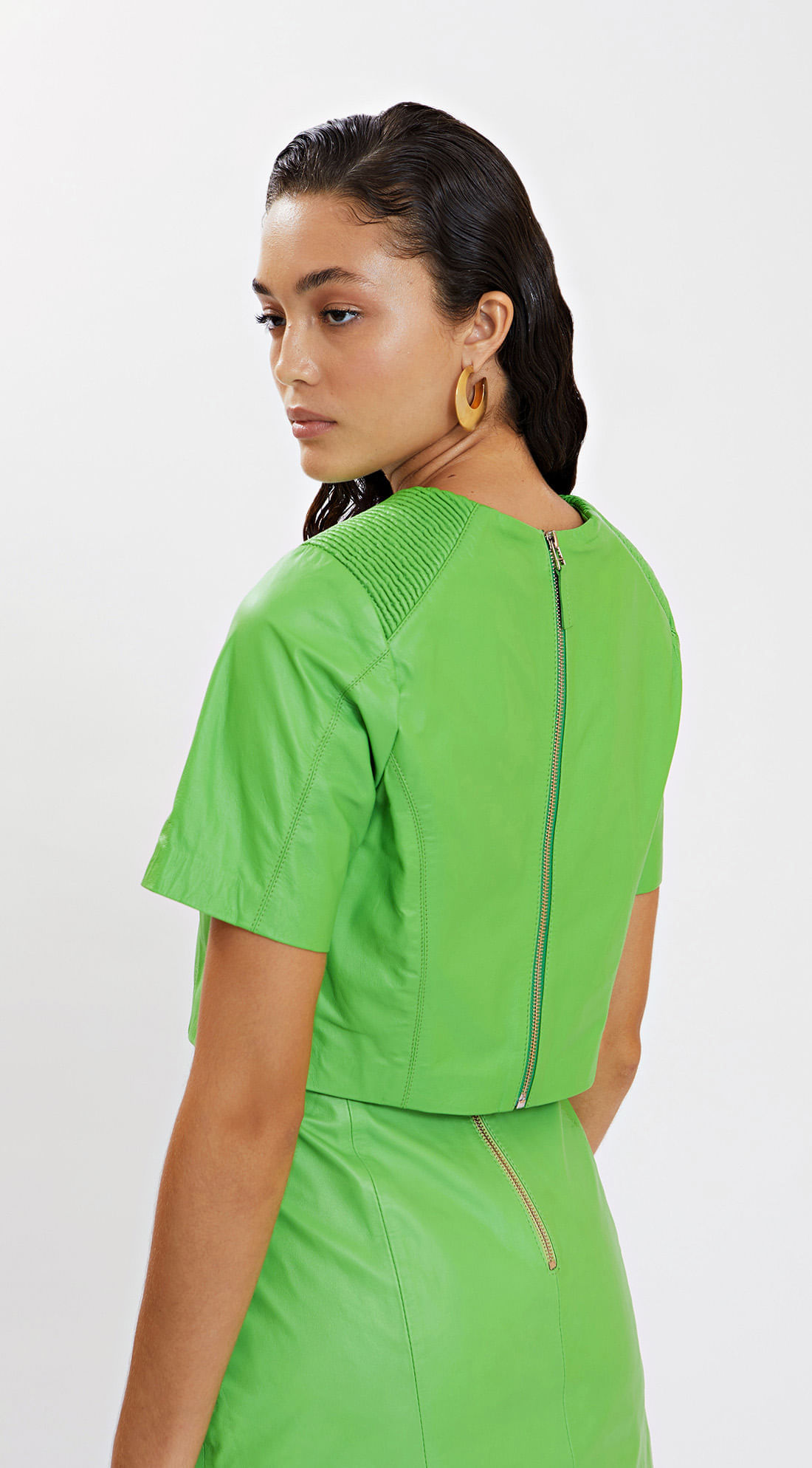 Blusa Mini Nervuras - Verde