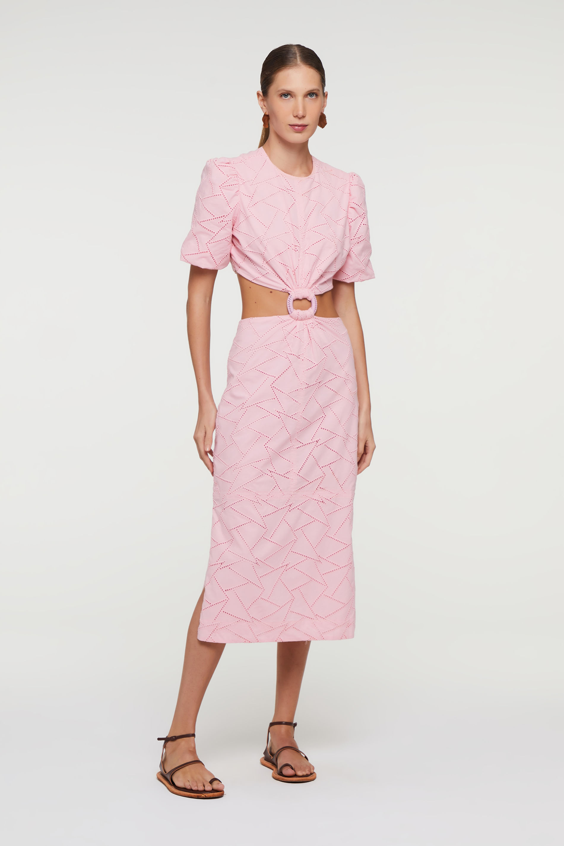 Vestido Preto com Rosa - City Triangles