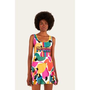 Short Saia Estampado Confete De Caju