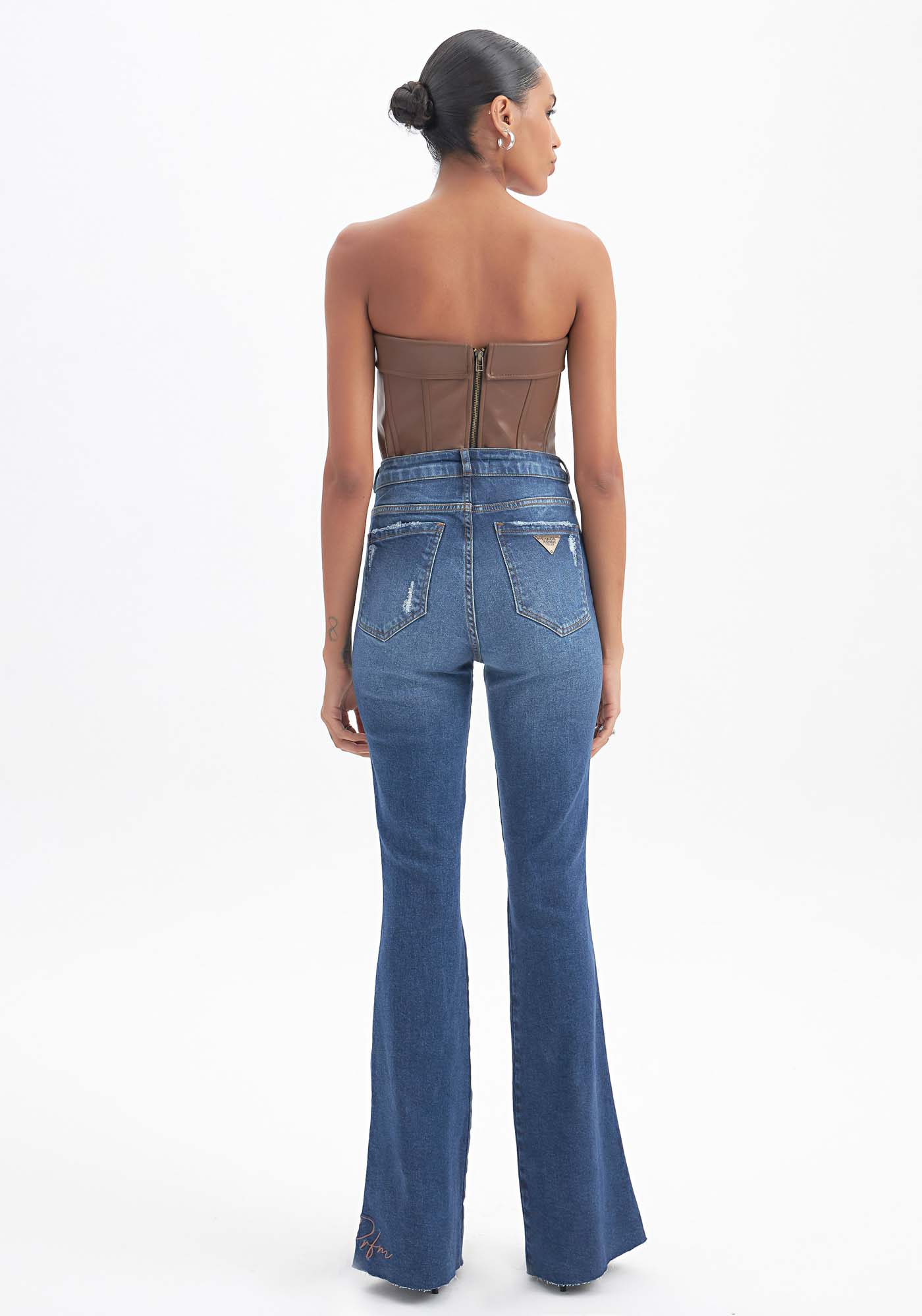 Calça Jeans Flare Super High Shape Now - Lança Perfume