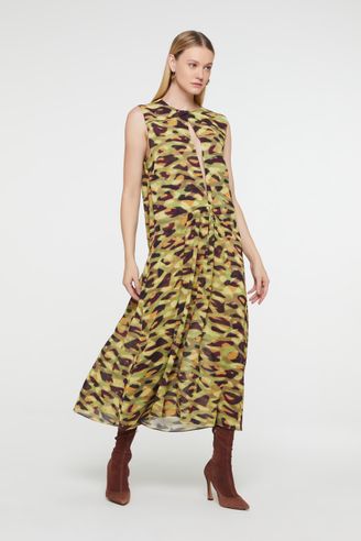 Slip Dress De Seda Recortes - Animale Mobile