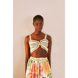 Top Estampado Arara Em Flor