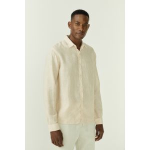 Camisa Manga Longa Puro Linho Listra Serena
