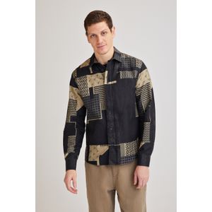 Camisa Ml Linho Rio Patchwork