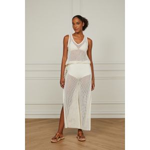 Calça De Tricot Mesh Com Hotpants