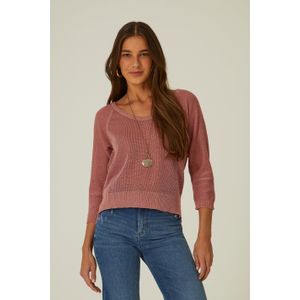Blusa Tricot Decote Canoa Lurex