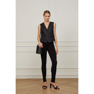Calça Jeans Skinny Basic High Long Black