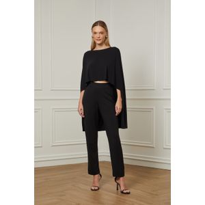 Calça De Jersey Reta Com Cós De Gorgorão