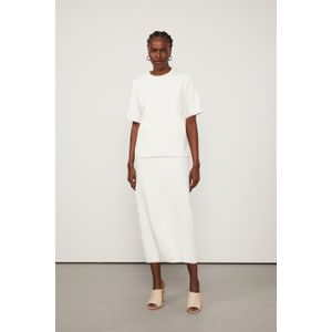 Saia Midi De Tricot Off White