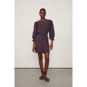 Saia De Georgette Curta Cós Troção Estampada