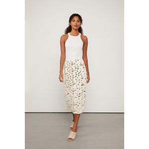 Saia Midi Bordada Garden