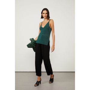 Calca De Crepe Alfaiataria Preta