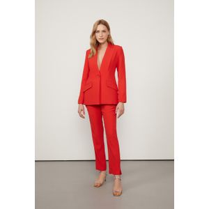 Calça De Crepe Vermelho Fiery