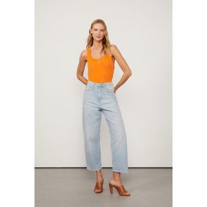 Regata De Malha Laranja Desconstruída