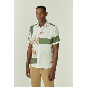 Camisa Manga Curta Puro Linho Heliconia