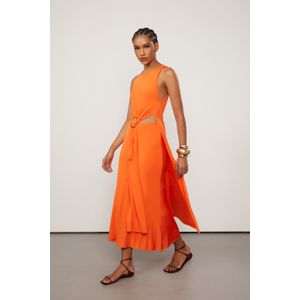 Saia De Jersey Laranja Longa