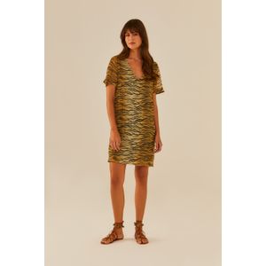 Vestido Curto Estampa Selva