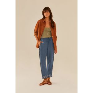 Calça Bordado Fuji Ouro