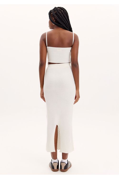 Saia Midi Tricot com Brilhos