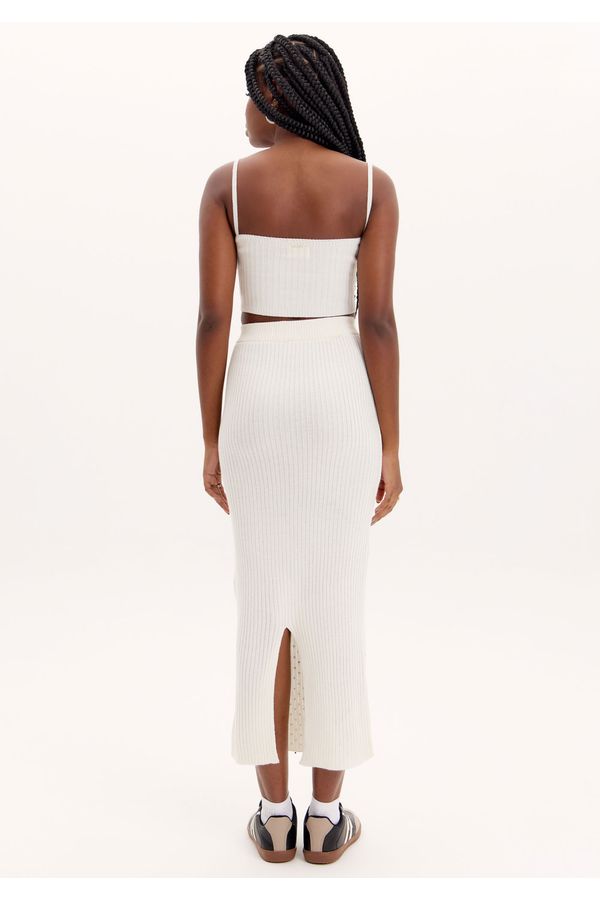 Saia Midi Tricot com Brilhos