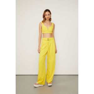 Calça Pantalona Com Cinto