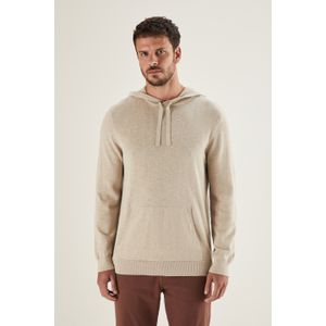 Casaco Hoodie Tricot Mesclado
