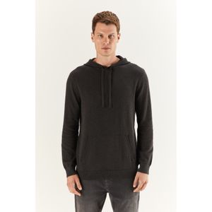 Casaco Hoodie Tricot Mesclado