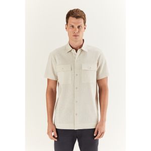 Camisa Manga Curta Linho Palma