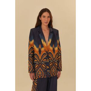 Blazer Oversized Rebites Estampado Alba