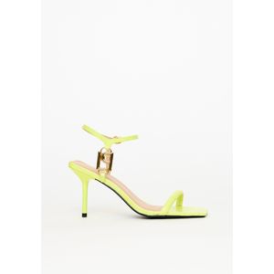 Sandália Couro Croco Logo Lateral