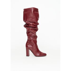 Bota Couro Slouchy Cano Longo