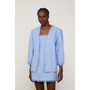 Sobreposição De Algodão Rosetas Azul Hortensia