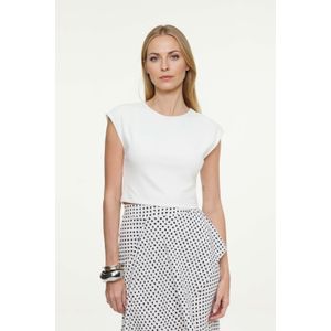 Cropped De Malha Com Manga Curta e Decote Canoa