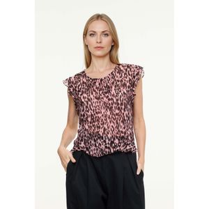 Blusa De Georgette Leve Babados Estampada