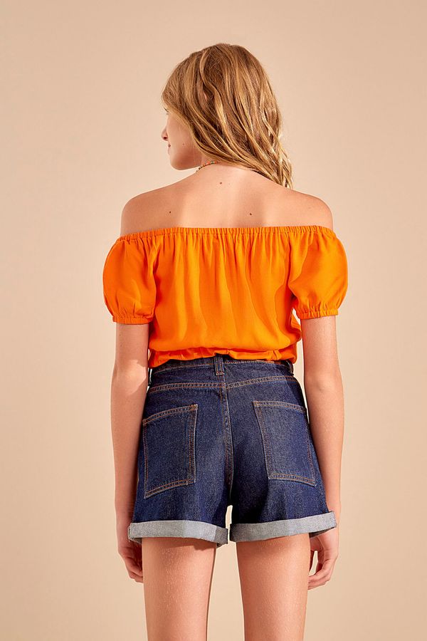 Short Jeans Cintura Alta - Jeans