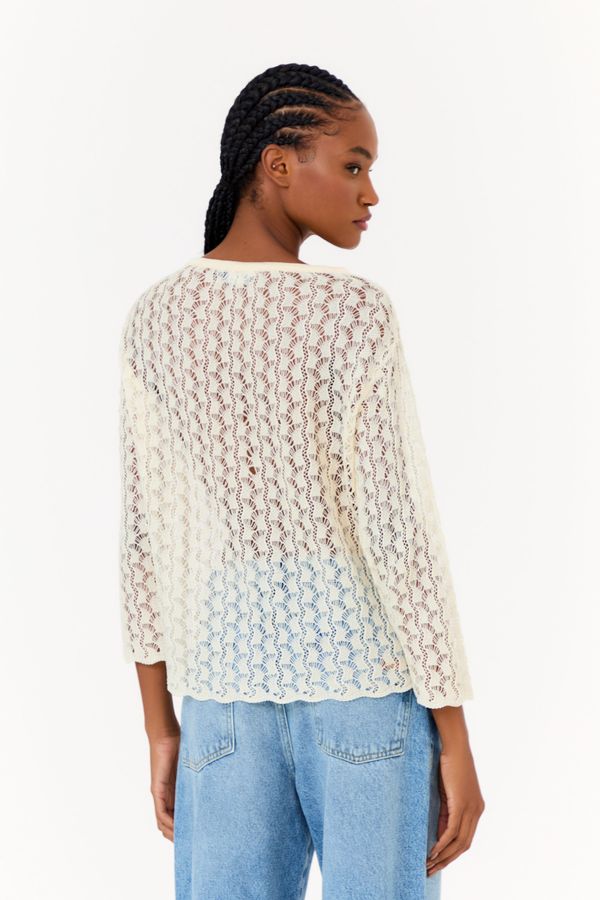 Blusa Tricot Ponto Renda