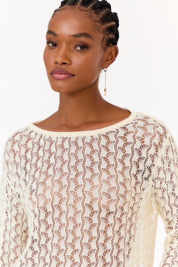Blusa Tricot Ponto Renda