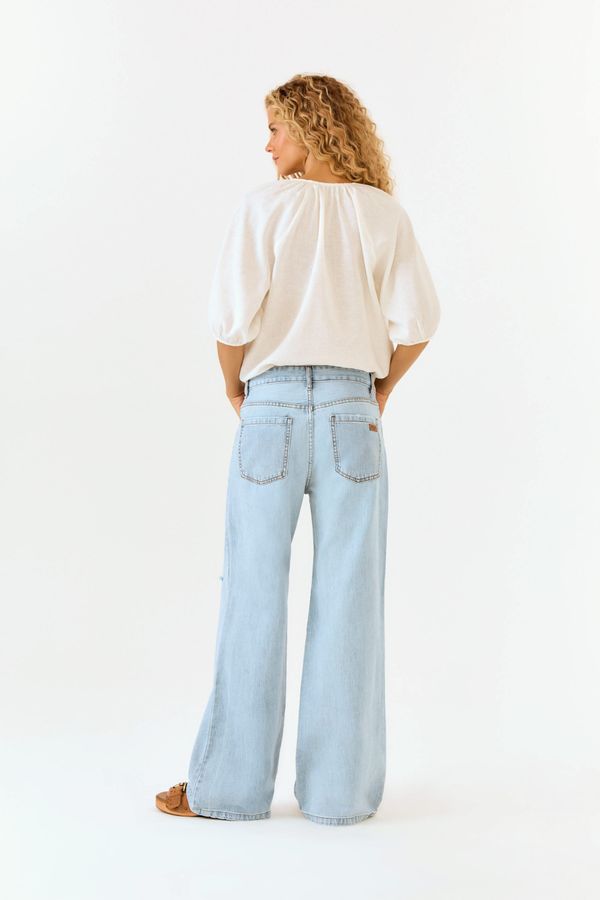 Calça Jeans Cintura Media Rasgos