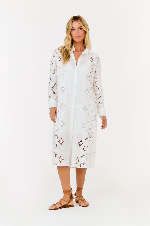 Vestido Chemise Renda