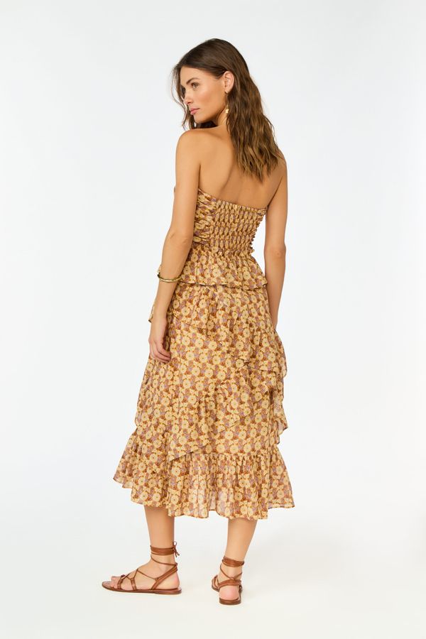 Vestido Babados Estampa Cali
