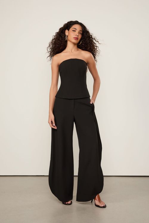Calça De Crepe Preto